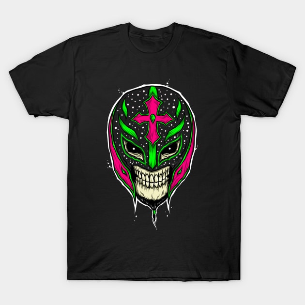 Skull Rey Mysterio T-Shirt by lockdownmnl09